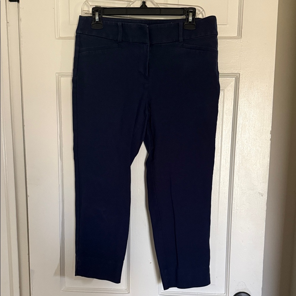 LOFT Navy Cropped Ankle Pants